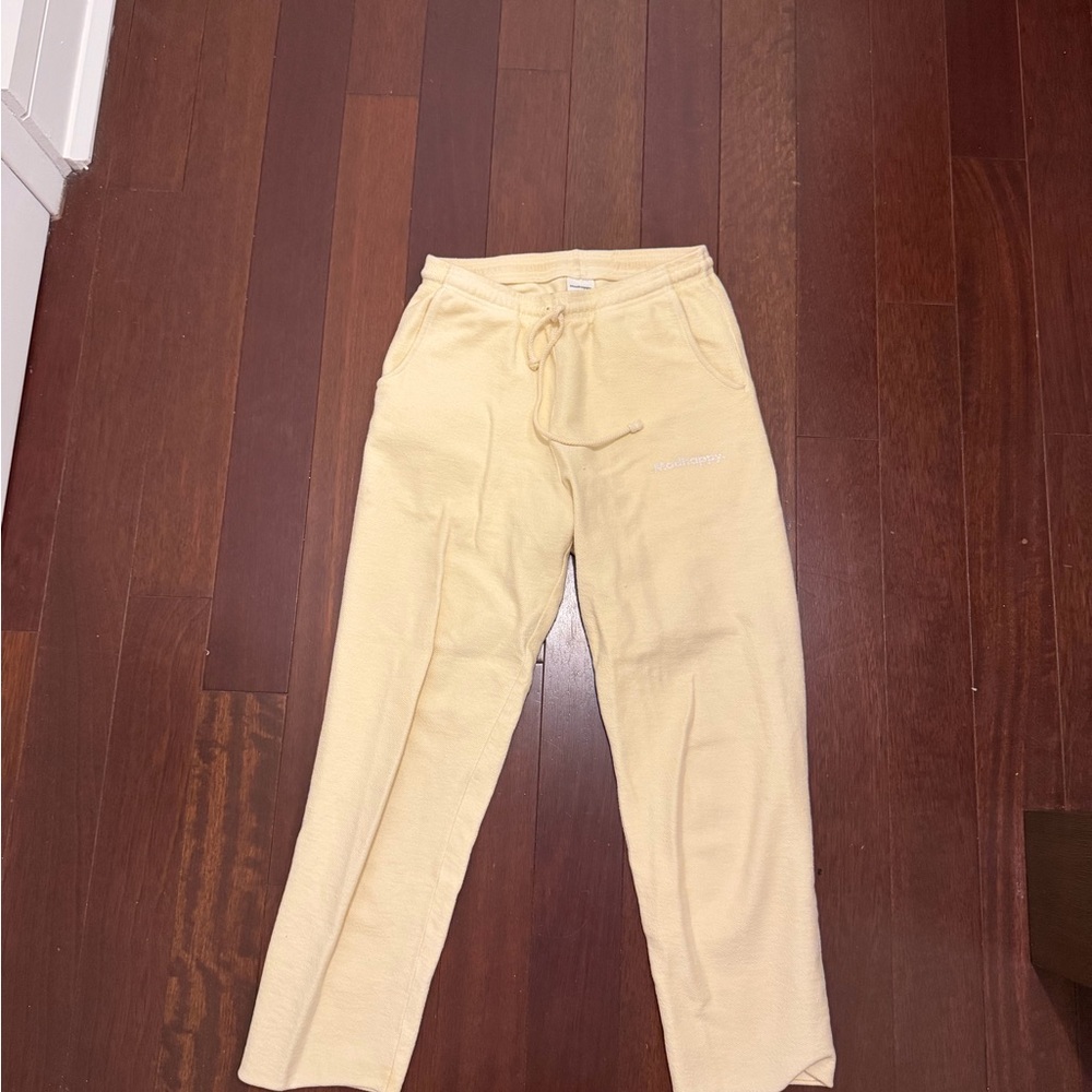 MADHAPPY Light Yellow Cozy Drawstring Sweatpants